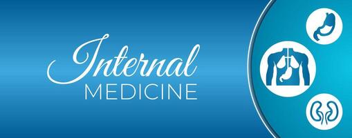 Blue Internal Medicine Illustration Background Design vector