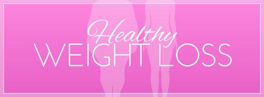 Pink Healthy Weight Loss Web Banner Background vector