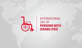 internacional día de personas con discapacidades antecedentes ilustración bandera vector