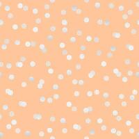 Elegant Peach Seamless Dot Repeat Pattern Background with Silver Polkadots vector