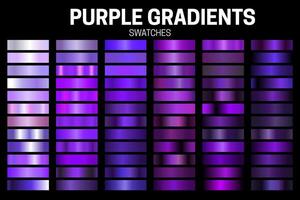 Purple Color Gradient Collection of Swatches vector