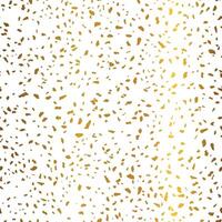Terrazzo Stone Texture Seamless Pattern Design Gold on White Background vector