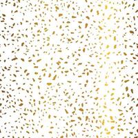 Terrazzo Stone Texture Seamless Pattern Design Gold on White Background vector