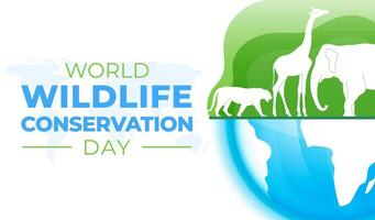 World Wildlife Conservation Day Background Illustration vector