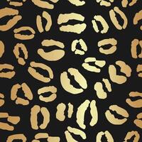 Gold Leopard Print Repeat Pattern vector
