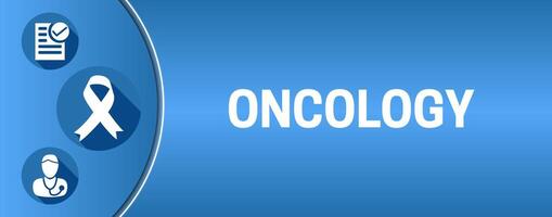 Blue Oncology Banner Illustration vector