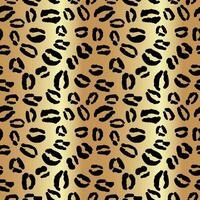 Gold Leopard Print Repeat Pattern Design vector