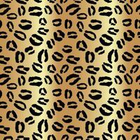 Gold Leopard Print Repeat Pattern Design vector