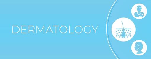 Pastel Blue Dermatology Beauty and Healthcare Background Banner vector