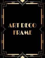 Geometric Gatsby Art Deco Style Print Frame Design vector