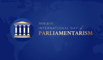 internacional día de parlamentarismo antecedentes ilustración bandera vector