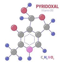 Pyridoxal Vitamin B6 Molecule Illustration vector