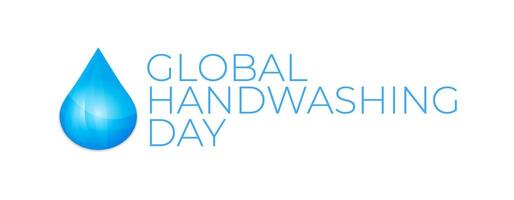 global lavado de manos día icono aislado vector