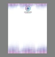 Purple Letterhead Template with Abstract Flower Logo vector