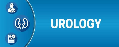 Blue Urology Banner Illustration Background vector