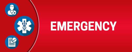 Red Emergency Illustration Background Design vector