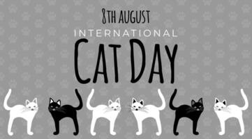 internacional gato día antecedentes ilustración vector