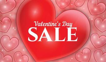 Valentine's Day Sale Background Banner vector