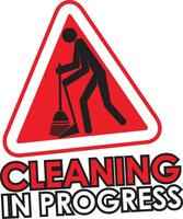 CLEANING IN PROGRESS SIGNAGE READY TO USE vector