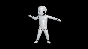 bebé robot danza video