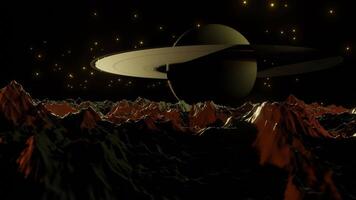 Saturno espaço fundo video