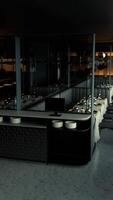 high-end restaurant that appears to be deserted video