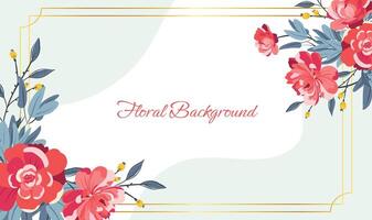 Watercolor floral background for wedding cover vector
