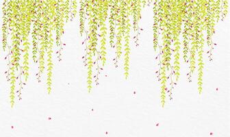 illustration of hanging floral plant isolated on white background vector