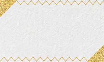 beautiful white background with golden zigzag line vector