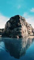 Aerial view of the dramatic coastline at the cliffs video