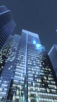 abstract blur and defocused cityscape at twilight for background video