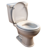 Modern White Ceramic Toilet With Open Lid Isolated on Transparent Background png