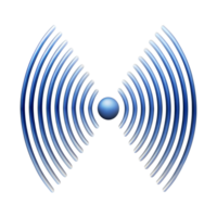abstrakt blå Wi-Fi signal ikon med transparent bakgrund png