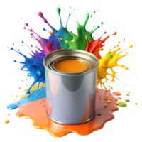 bunt Farbe Spritzer um ein öffnen können auf ein transparent Hintergrund png