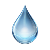 Single Water Drop on Transparent Background png