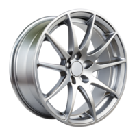 High-Quality Alloy Car Wheel Displayed on Transparent Background png