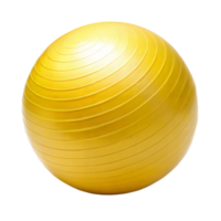 Large Yellow Fitness Ball Isolated on Transparent Background png