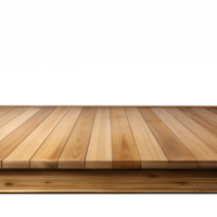 Wooden Table Top on Transparent Background png