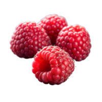 Fresh Ripe Raspberries Highlighted Against a Transparent Background png