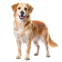 Happy Golden Retriever Dog Standing Against a Transparent Background png