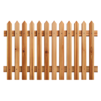 Wooden Picket Fence Illustration With a Transparent Background png