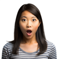 Woman Making a Surprised Face on transparent background png