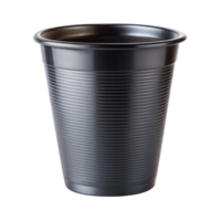 noir jetable Plastique tasse isolé sur une transparent Contexte png