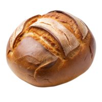 fraîchement cuit rond levain pain avec d'or croûte sur transparent Contexte png