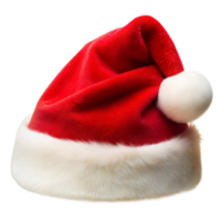 Red and White Santa Hat on Transparent Background png