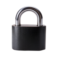 Black Padlock Displayed Against a Transparent Background Illustrating Security Concept png