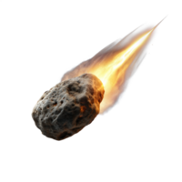 Fiery Meteorite Descending Rapidly Against a Transparent Background png