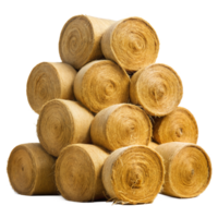 Stacked Golden Hay Bales With a Transparent Background Ready for Design Use png