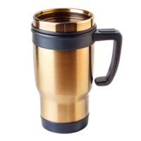 Stainless Steel Insulated Travel Mug With Handle and Lid png