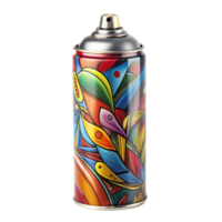 Colorful Graffiti Art Spray Can on Transparent Background png